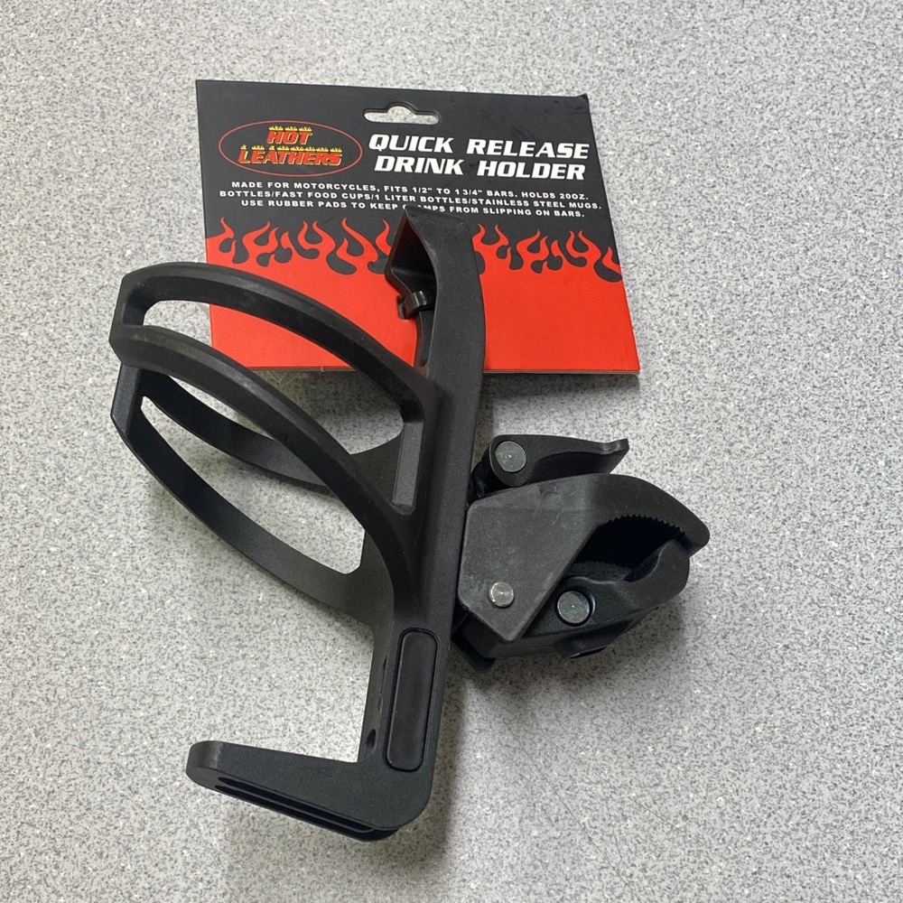 Hot Leathers Black Quick Release Drink Holder